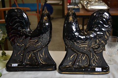Lot 748 - A pair of Staffordshire style ceramic...
