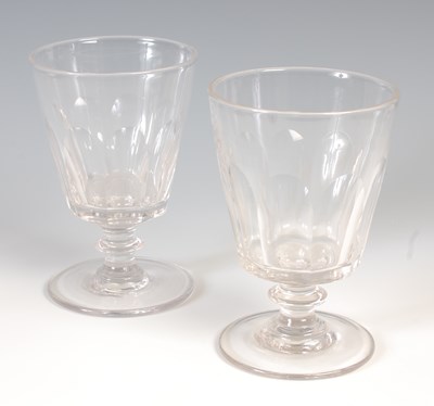 Lot 636 - A pair of 19th century glass rummers,...