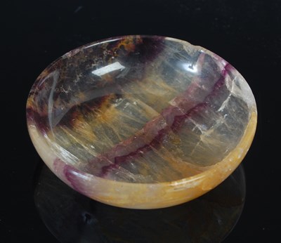 Lot 652 - A Blue John gemstone bowl of shallow circular...