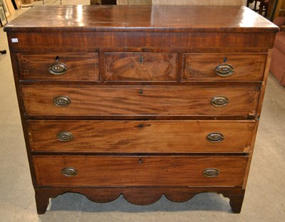 Lot 1174 - A 19th century mahogany and boxwood lined...