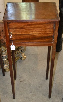 Lot 1183 - A 19th century mahogany bedside table / pot...