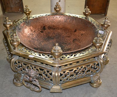 Lot 1181 - A 19th century / later Brasero, on a hexagonal...