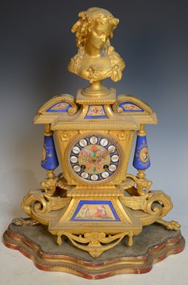 Lot 819A - A 19th century ormolu and porcelain mounted...