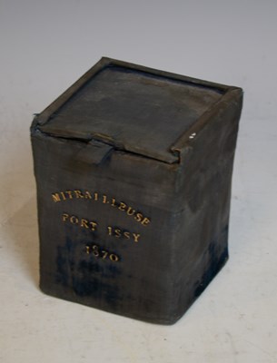 Lot 835 - A rare 19th century ammunition box covered in...