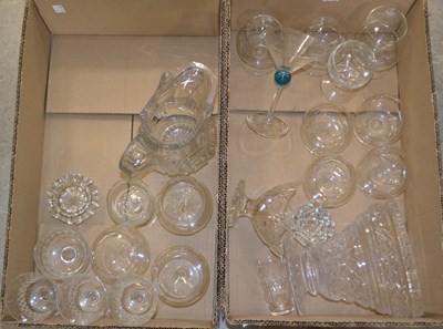 Lot 874 - A box of assorted glassware, to include a...
