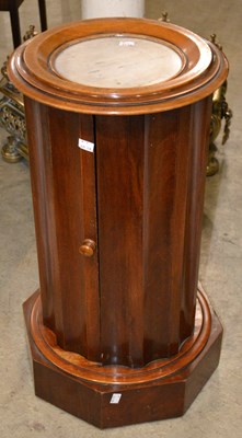 Lot 1188 - A 19th century cylinder pot cupboard, with...