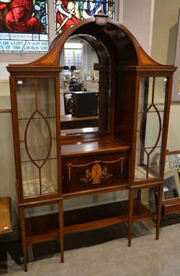 Lot 1205 - An Edwardian inlaid mahogany display cabinet,...