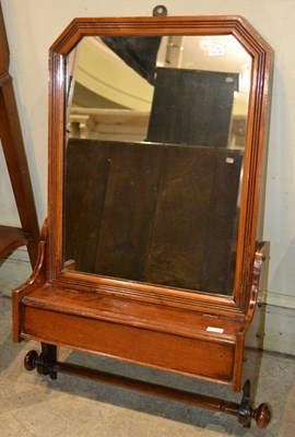 Lot 1204 - A 19th century bathroom mirror, with a storage...