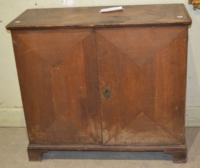 Lot 1155 - A 19th century oak Northern European cupboard,...
