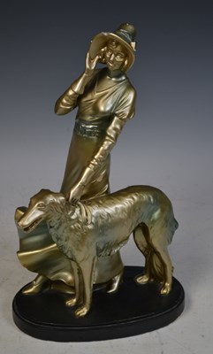 Lot 831 - GIUSEPPE LEONARDI – An Art Deco plaster figure...