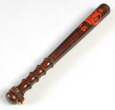 Lot 583 - A 20th century police truncheon, with painted '...