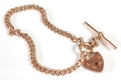 Lot 308 - A vintage 9ct gold bracelet, with 9ct gold...