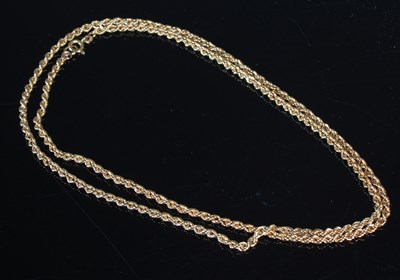 Lot 319 - A 9ct gold rope twist necklace, approximately...