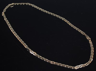 Lot 320 - A vintage 9ct gold anchor link necklace, 65cm...