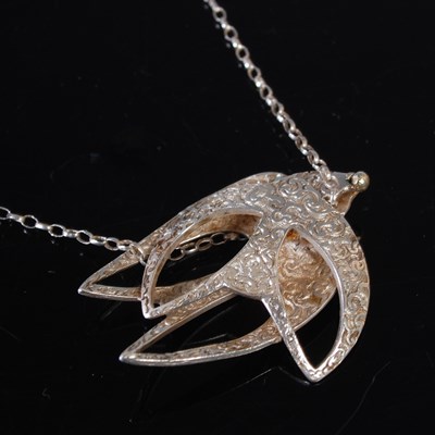 Lot 214 - Malcolm Appleby, a swallow / swift pendant,...