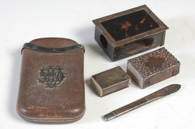 Lot 238 - A collection of silver mounted items, to...