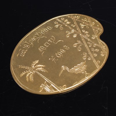 Lot 240 - A silver gilt presentation plaque, engraved...