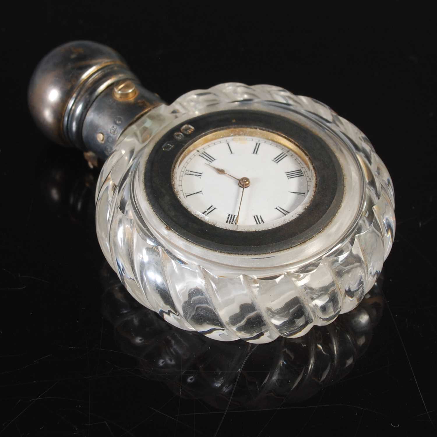 Lot 241 - A Victorian novelty combination scent bottle /...