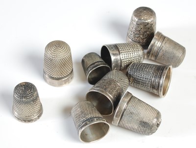 Lot 244 - A collection of ten various hallmarked silver...