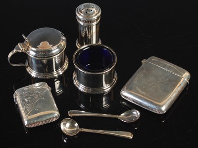 Lot 254 - A collection of silver items, to include a...