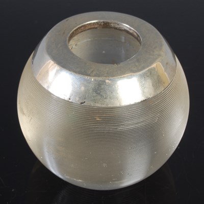 Lot 258 - A Birmingham silver mounted reeded glass vesta...