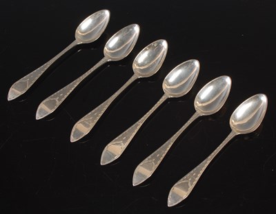 Lot 268 - A set of six Scottish provincial silver...