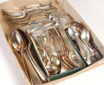 Lot 276 - A large collection of silver flatware, to...
