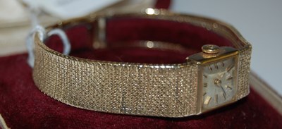 Lot 65 - A vintage 9ct gold Tudor bracelet watch, the...