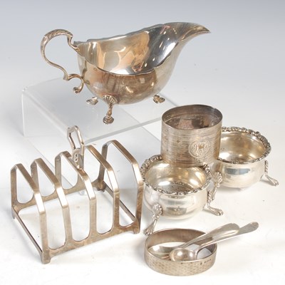 Lot 278 - A collection of silver items, to include a...