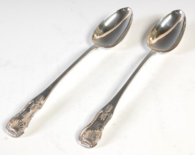 Lot 282 - A pair of Scottish silver serving spoons, King'...