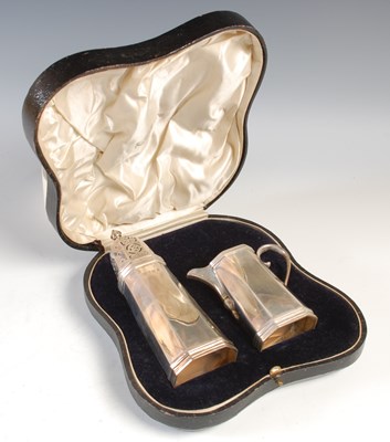 Lot 290 - A Birmingham silver octagonal sugar caster and...