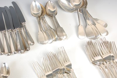 Lot 298 - A composite silver flatware service, fiddle...