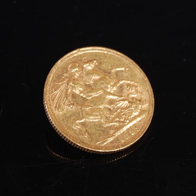 Lot 503 - A Victorian gold sovereign, dated 1889.