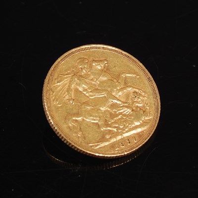 Lot 506 - A Victorian gold sovereign, dated 1890.