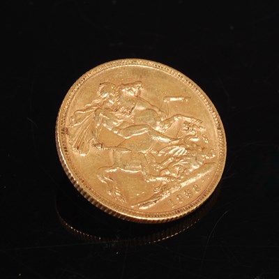 Lot 507 - A Victorian gold sovereign, dated 1898.