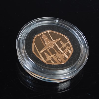 Lot 511 - Royal Mint, The Red Arrows 2025 UK 50p gold...