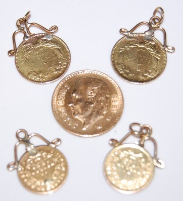 Lot 71 - Collection of five assorted gold coins to...