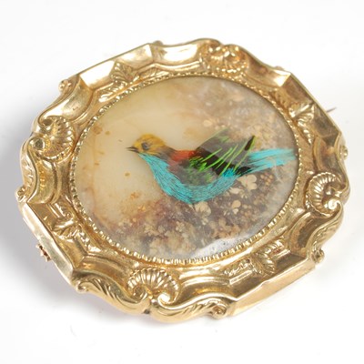 Lot 419 - A late 19th century yellow metal brooch...
