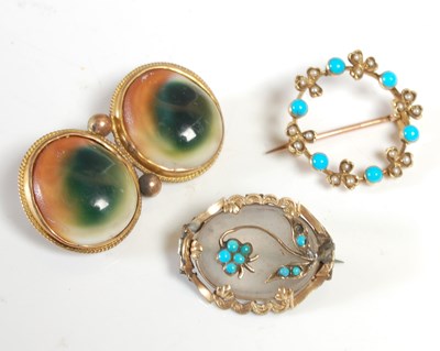 Lot 421 - A group of three late 19th century yellow...