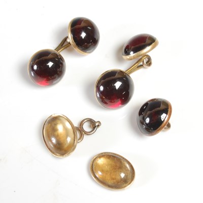 Lot 427 - A pair of late 19th century yellow metal and...