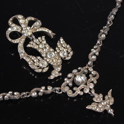 Lot 478 - A vintage white metal imitation diamond...