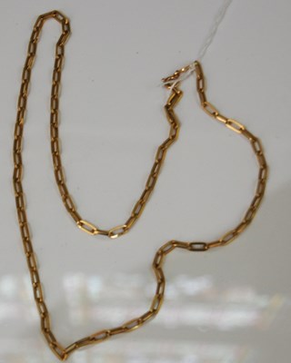 Lot 73 - An 18ct gold chain-link necklace, 17.1 grams