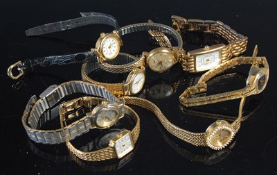 Lot 523 - Eight assorted vintage ladies wristwatches,...