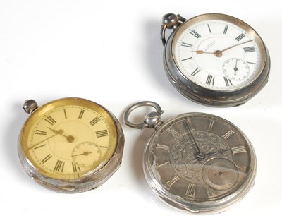 Lot 534 - A London silver open faced pocket watch, the...