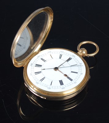 Lot 548 - An 18ct gold open faced key wind pocket watch,...