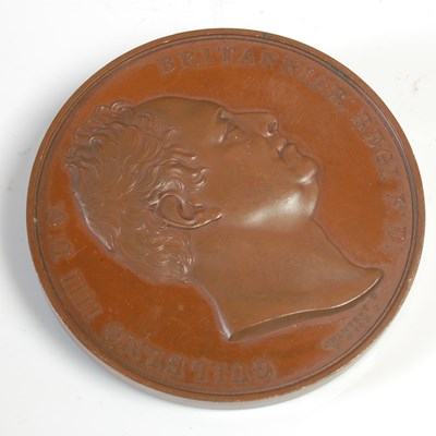 Lot 557 - A 19th century bronze medal, commemorating the...