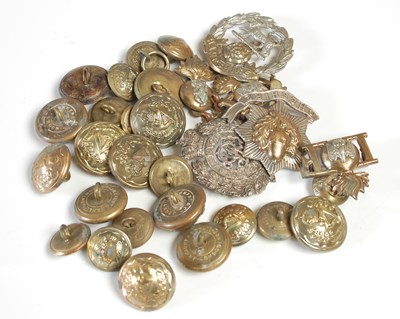 Lot 575 - Militaria interest, a group of cap badges and...