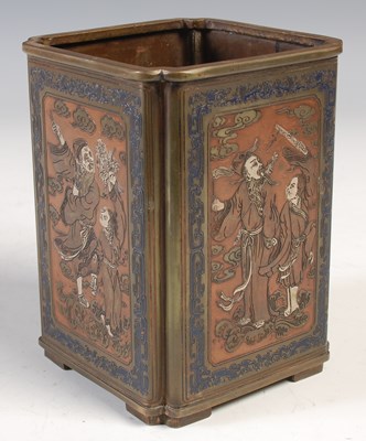 Lot 593 - An early 20th century Japanese bronze mixed...