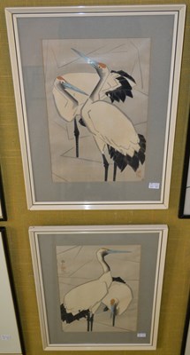 Lot 924 - Ide Gakusui 
Two cranes and another 
two...