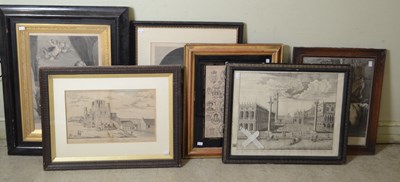 Lot 931 - A collection of six assorted engravings, to...